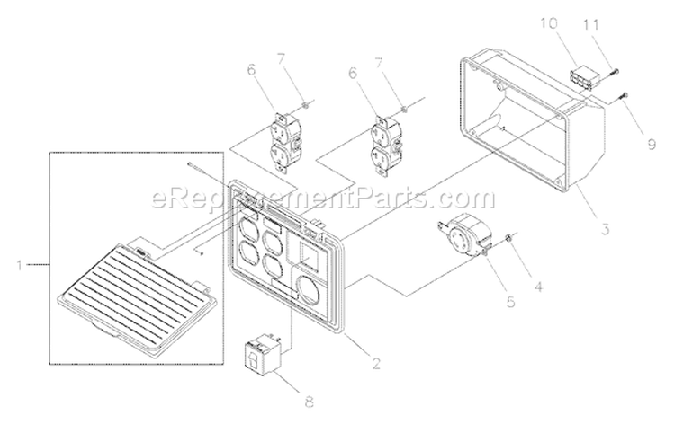 Page B Diagram and Parts List for 030221-0  Briggs and Stratton Generator